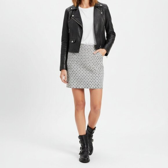 J Crew White & Black Print Mini Skirt NEW 0 - Picture 6 of 6